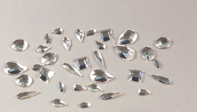 Superior PRIMERO Flat Back Rhinestones Crystal Clear Nail Art Design Shapes