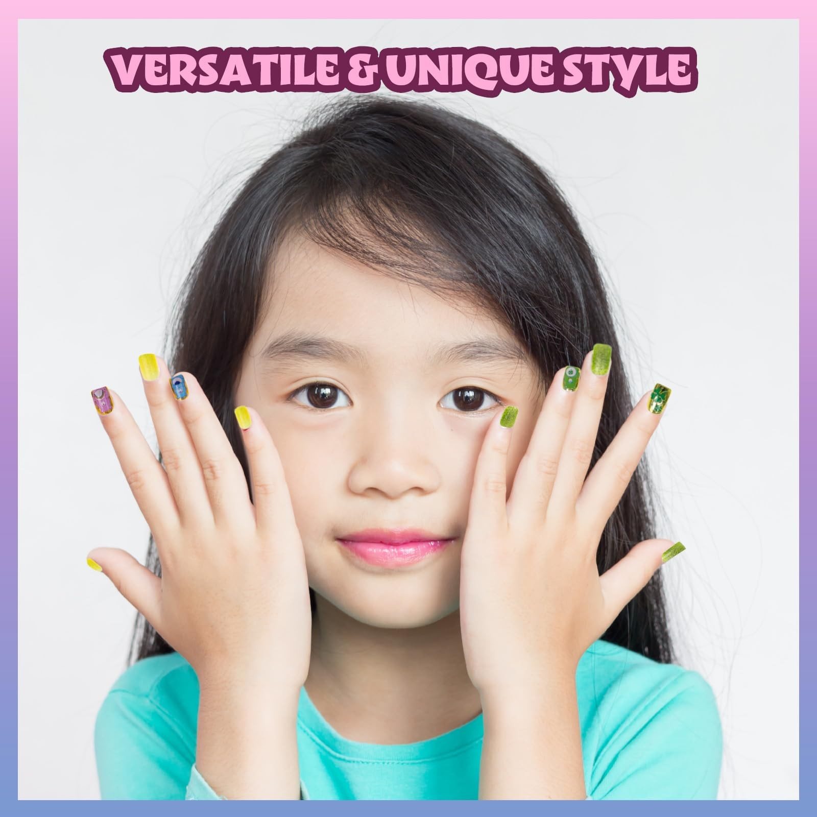 Care Bears 36 pcs Press on Nails for Kids | 37 Count (Pack of 1),