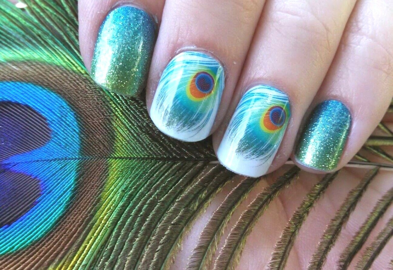 Jamberry Nail Wraps ~ HALF SHEET ~ ATLANTIS Rare Summer Mermaid Sparkle Ombre