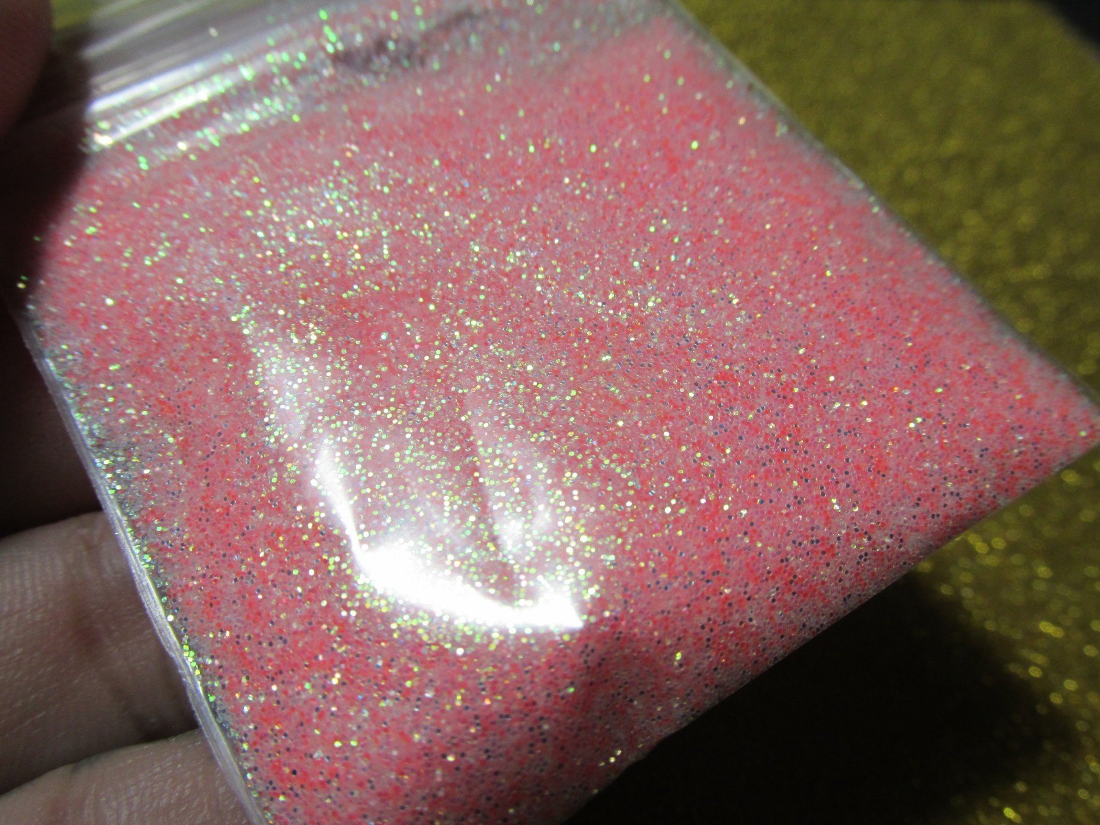 Glow in the dark Iridescent pastels glitter nail art