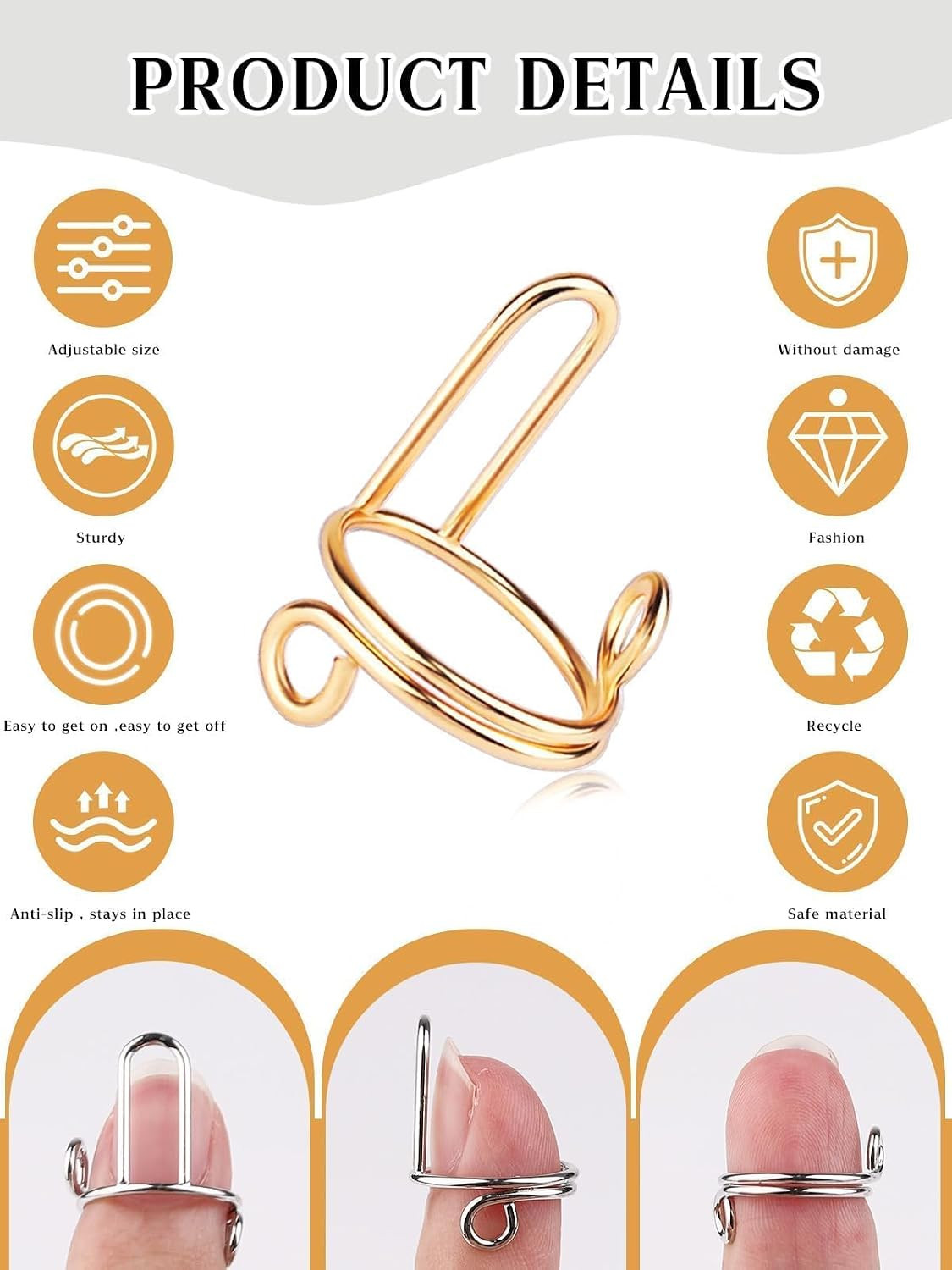 20PCS Adjustable Nail Rings Set – Adjustable Wudu Fingernail Rings Set