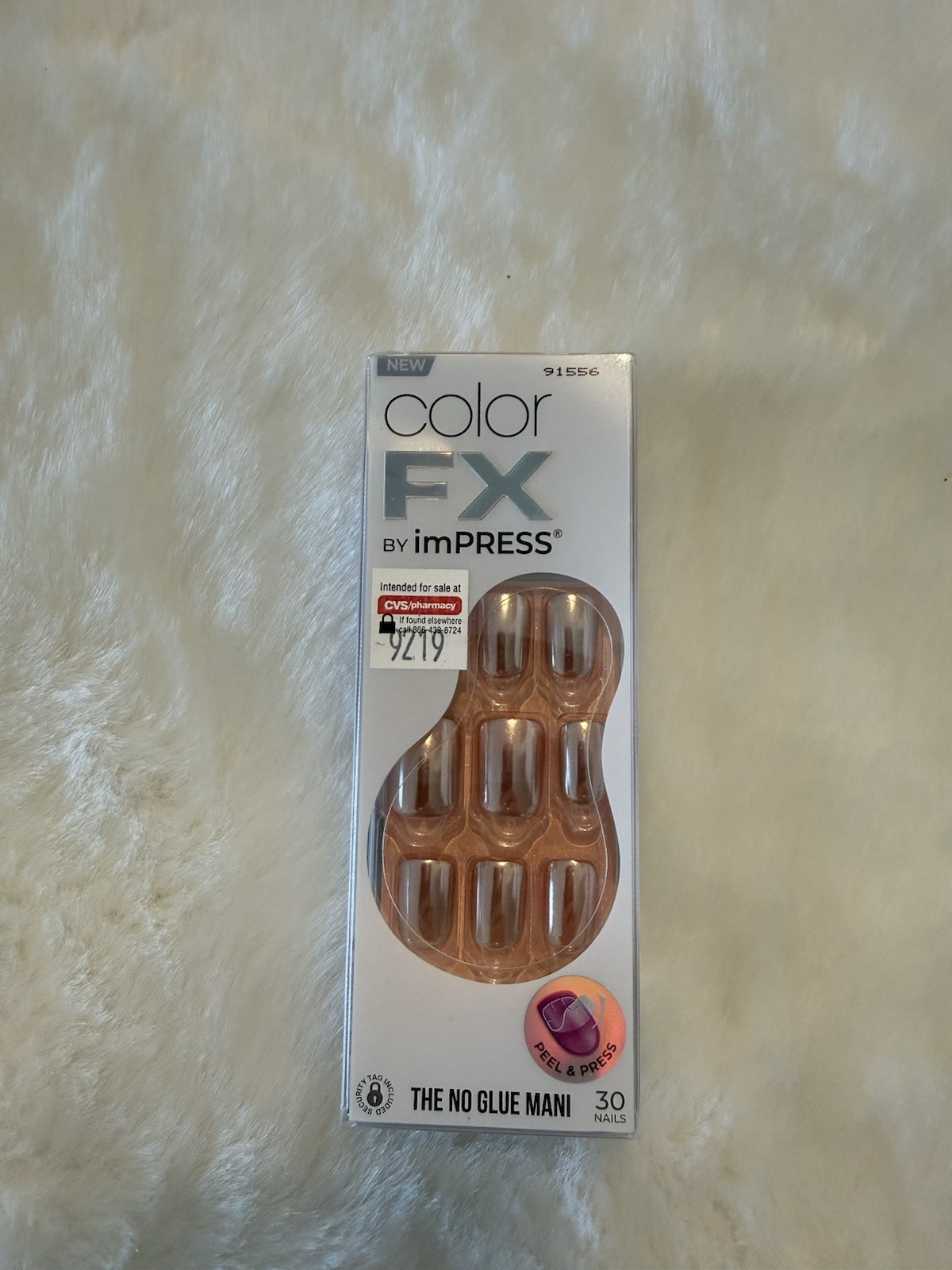 KISS No Glue Mani Press On Nails, Color FX, ‘Infinity’, Short Size