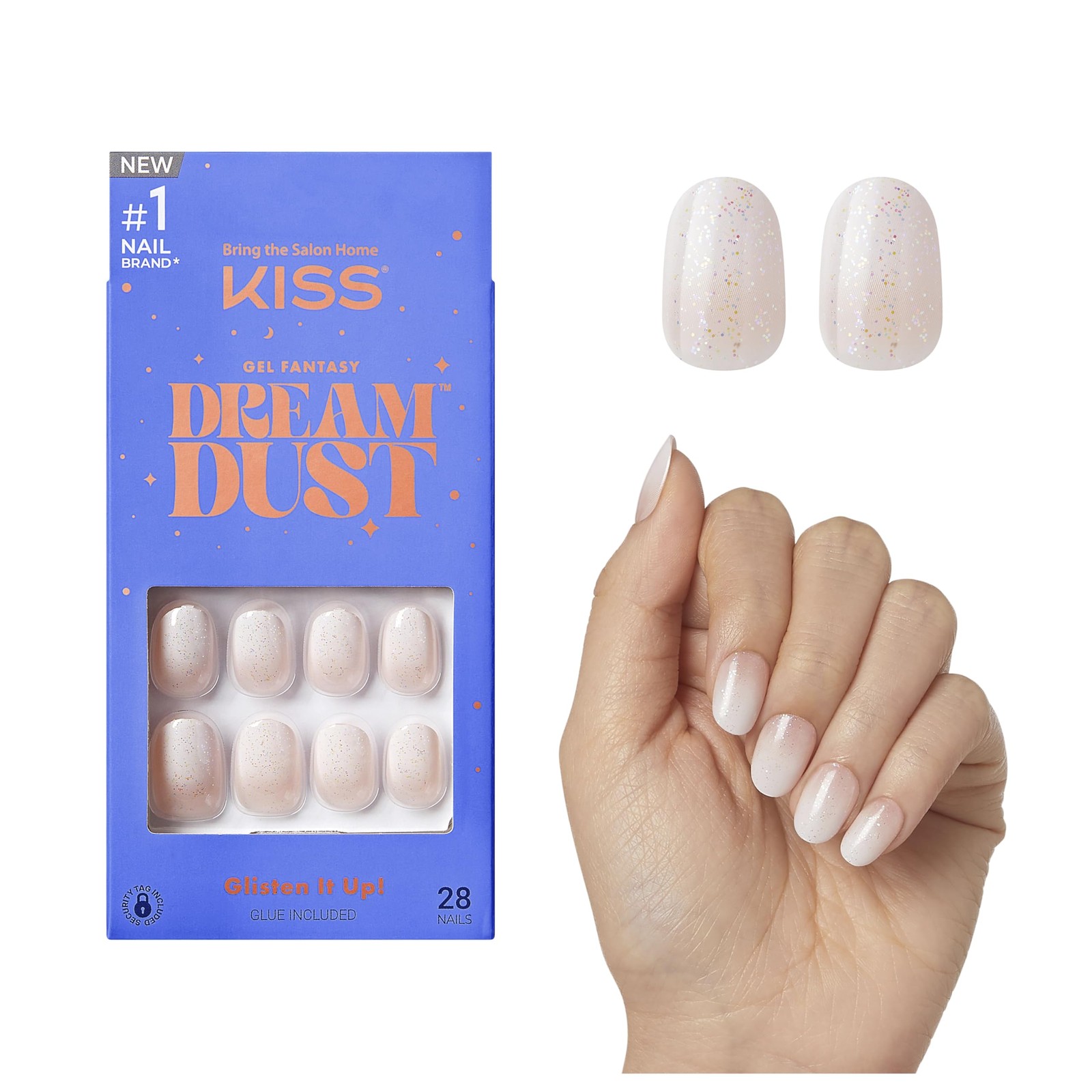 KISS Gel Fantasy, Press On Nails, Nail 31 Count (Pack of 1), 31 Piece Set