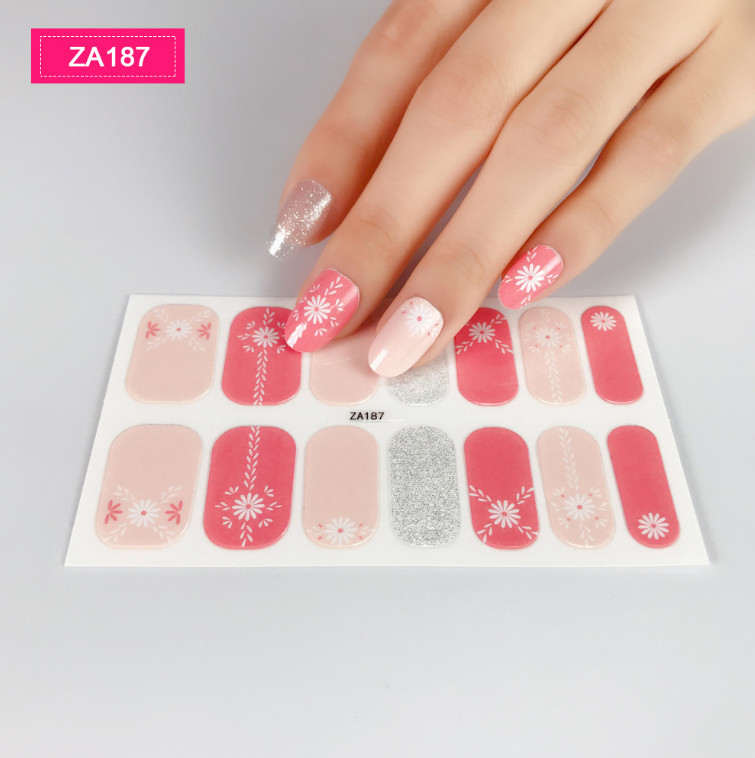 3D Nail Polish Wraps Full Size Sticker Sparkling Daisy Flower Manicure Care NH5