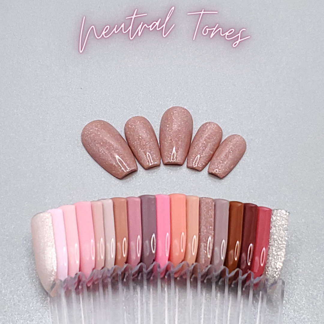 #13 Holo Purple Brown Nude Press On Nails | Handmade | Hard Gel Glue On Nails