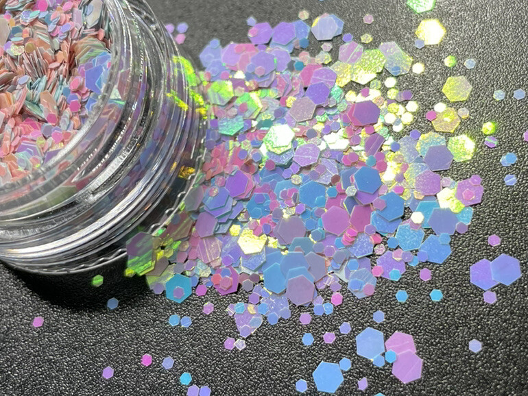 Nail Art Decoration Glitter Iridescent Sequins Laser Foils Flakes Nail Tips