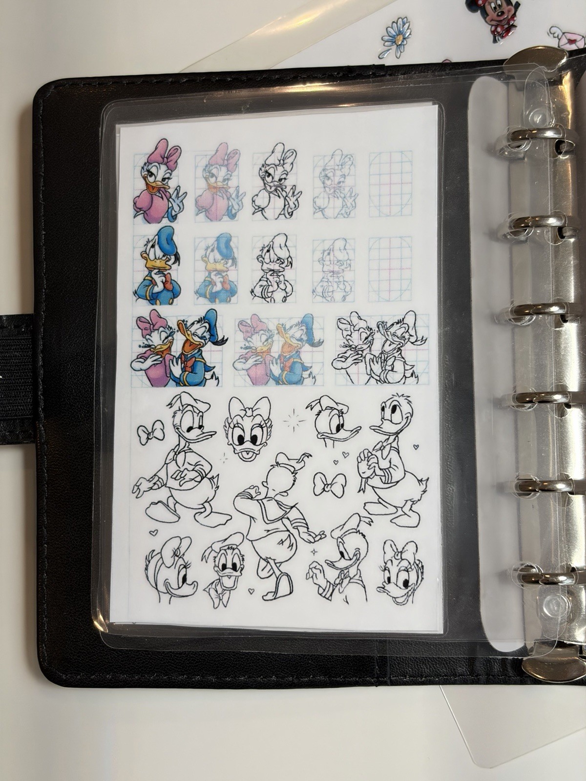 Cartoon Character Nail Art Sticker Book-20 Laminated Pages, Pro Brush & Glue Set