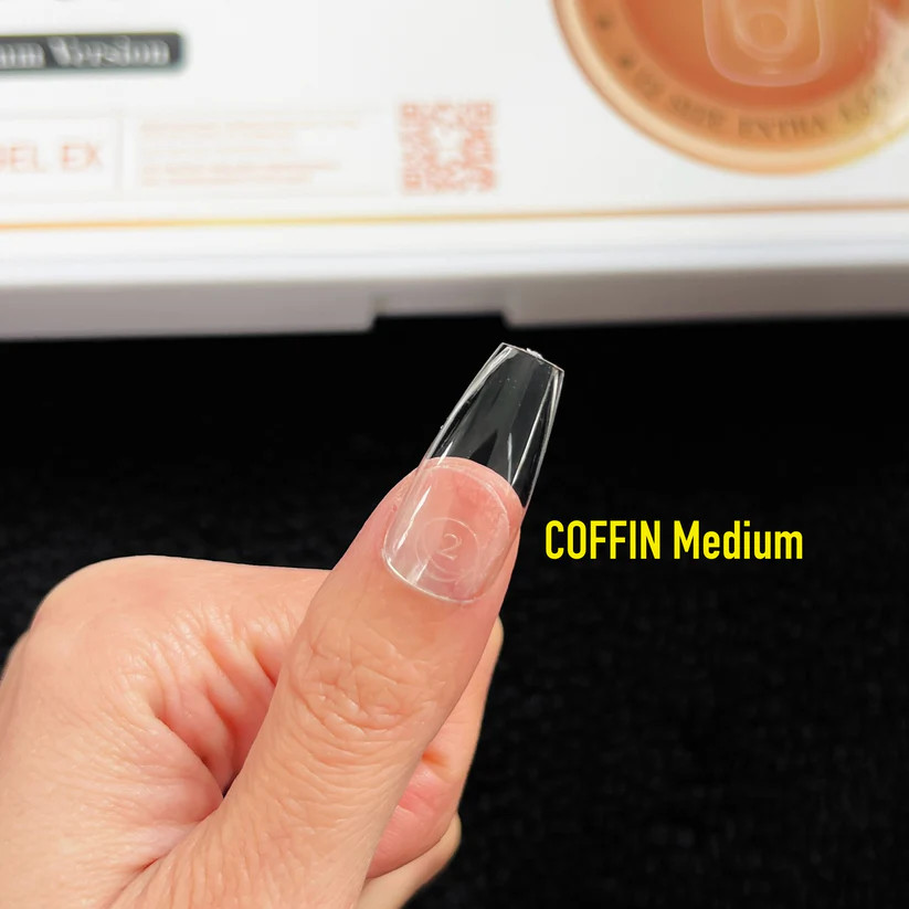 Hang Premium Version Flex-Gel X Tips Box – Coffin Medium (800ct)