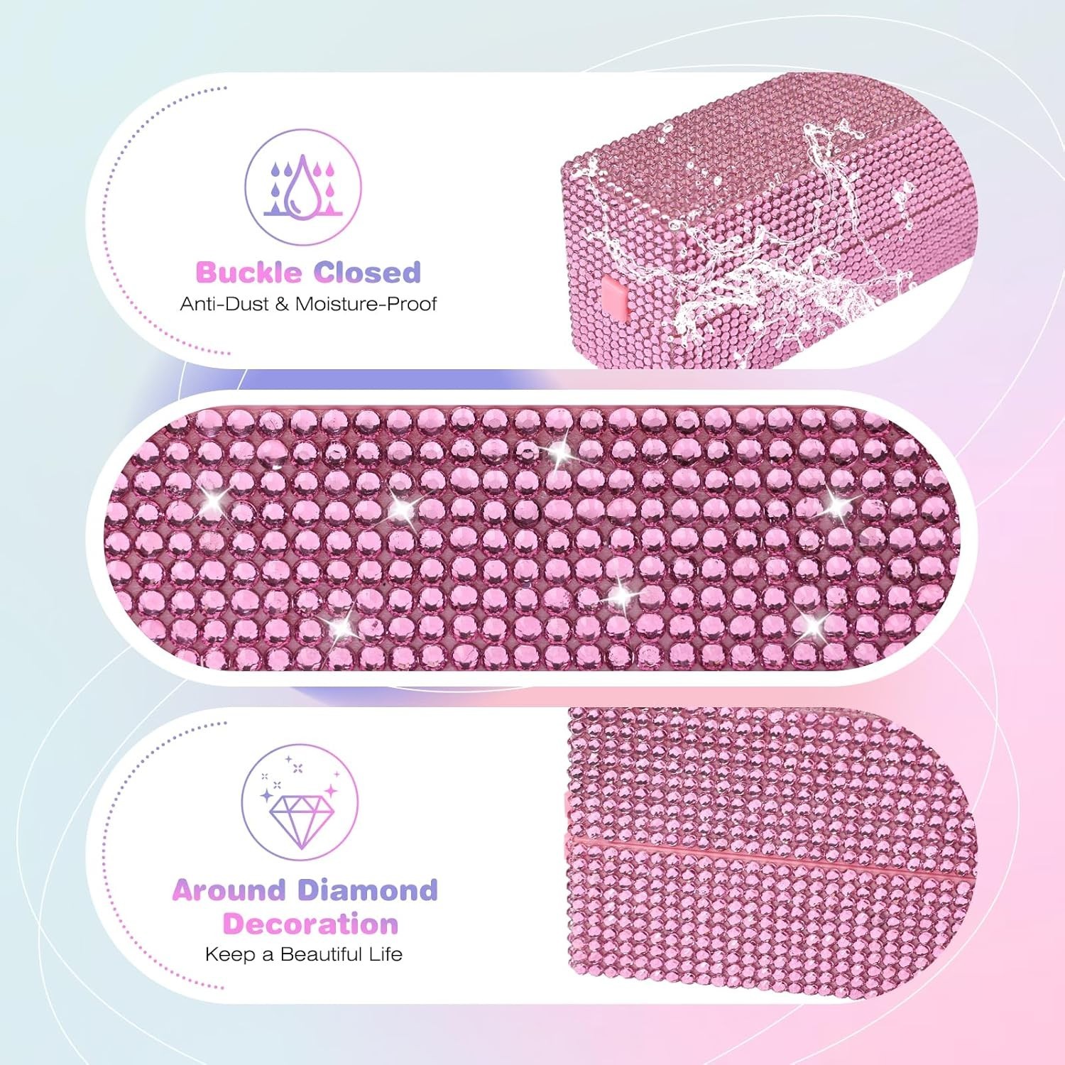 Nail Drill Bits Holder Box: 30 Holes Rhinestone Drill bit Holder Nail tech fo…