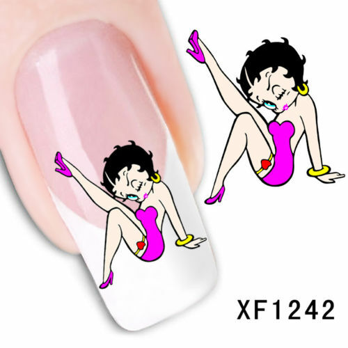 Nail Art Water Transfer Sticker Decal Stickers Pretty Girl XF1242