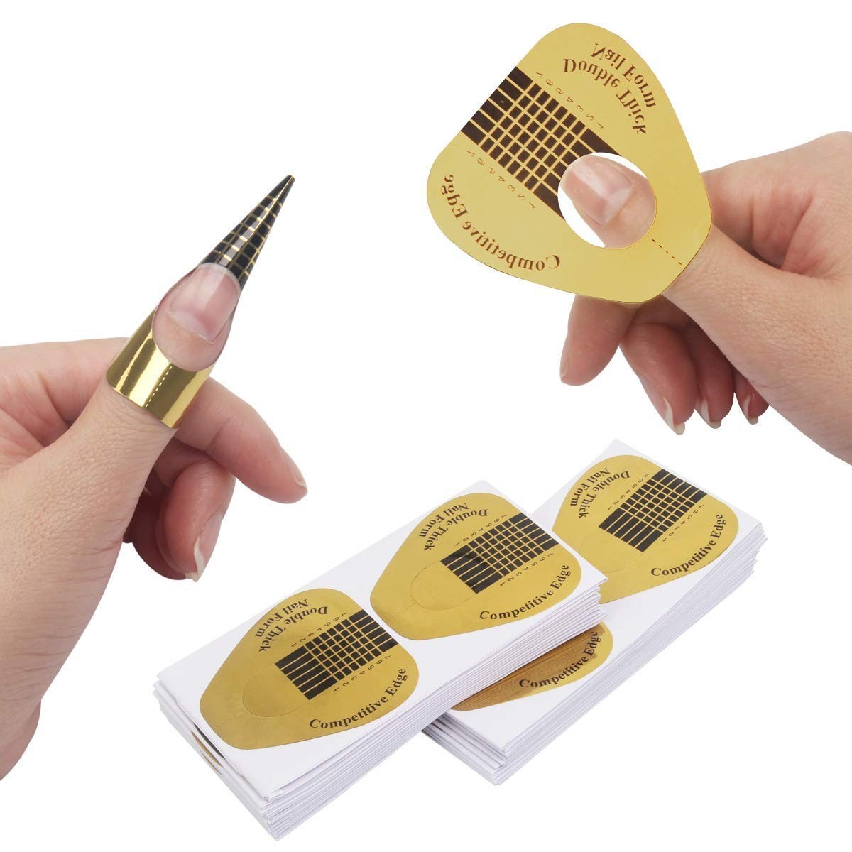 200 PCS Nail Forms for Builder Gel, Self-adhesive Nail Extension Forms for DI…