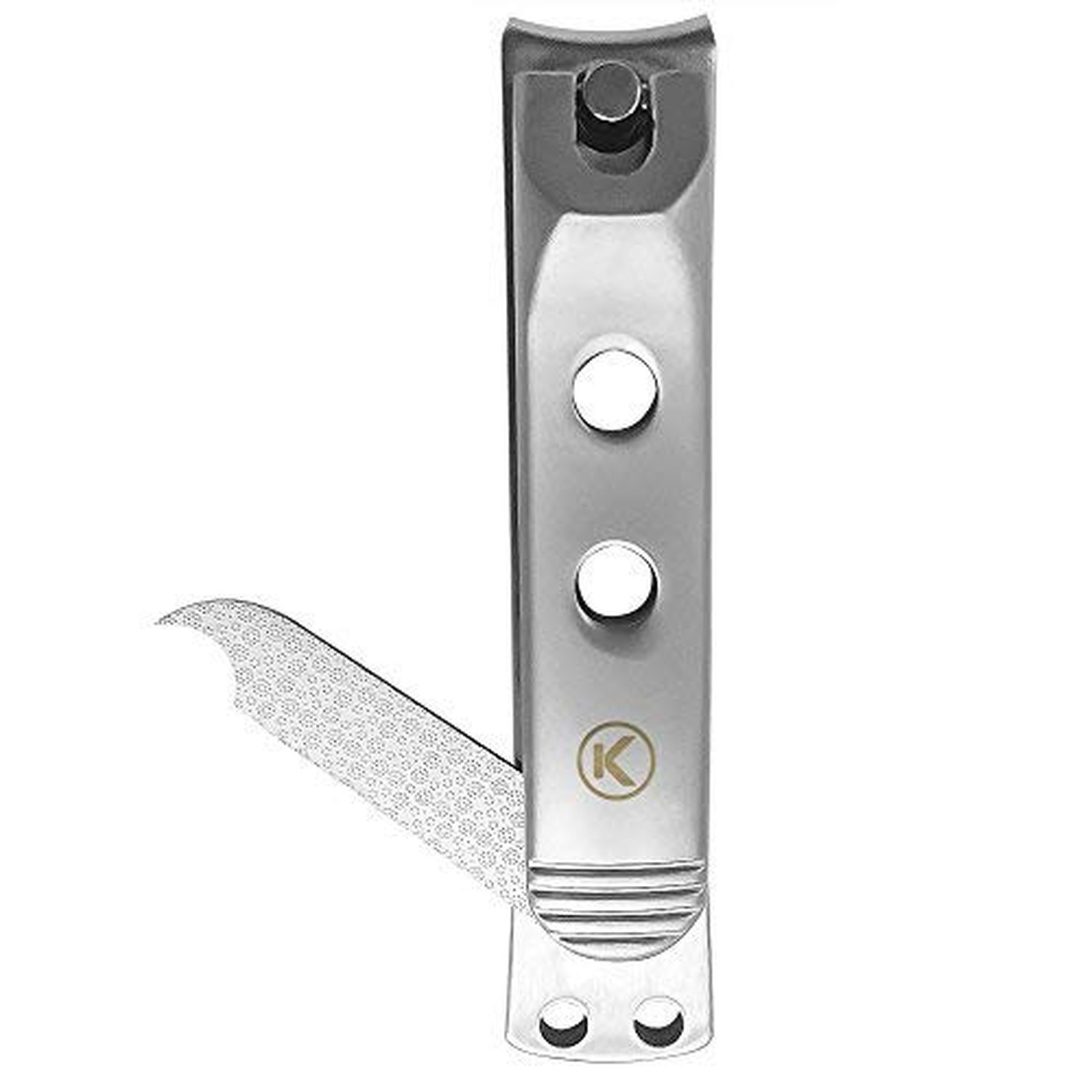 Kohm Curved Blade Edge Nail Clipper with Nail File (Swing Out), SS Wide Jaw T…