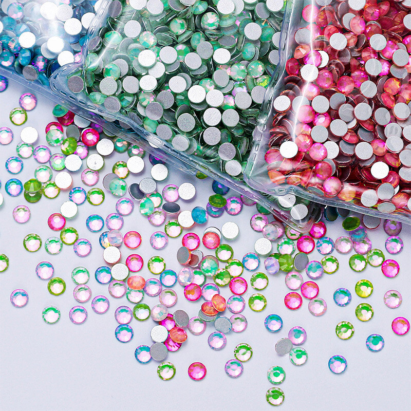 1440pcs Phantom opal Flat Back Rhinestone Glass Diamond DIY Crafts Nail Art Gems