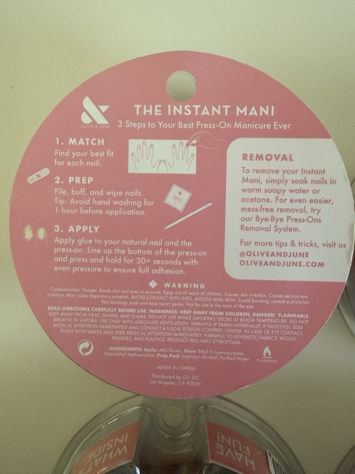 Olive and June The Instant Mani Press On Nails- Medium and Extra Short Length