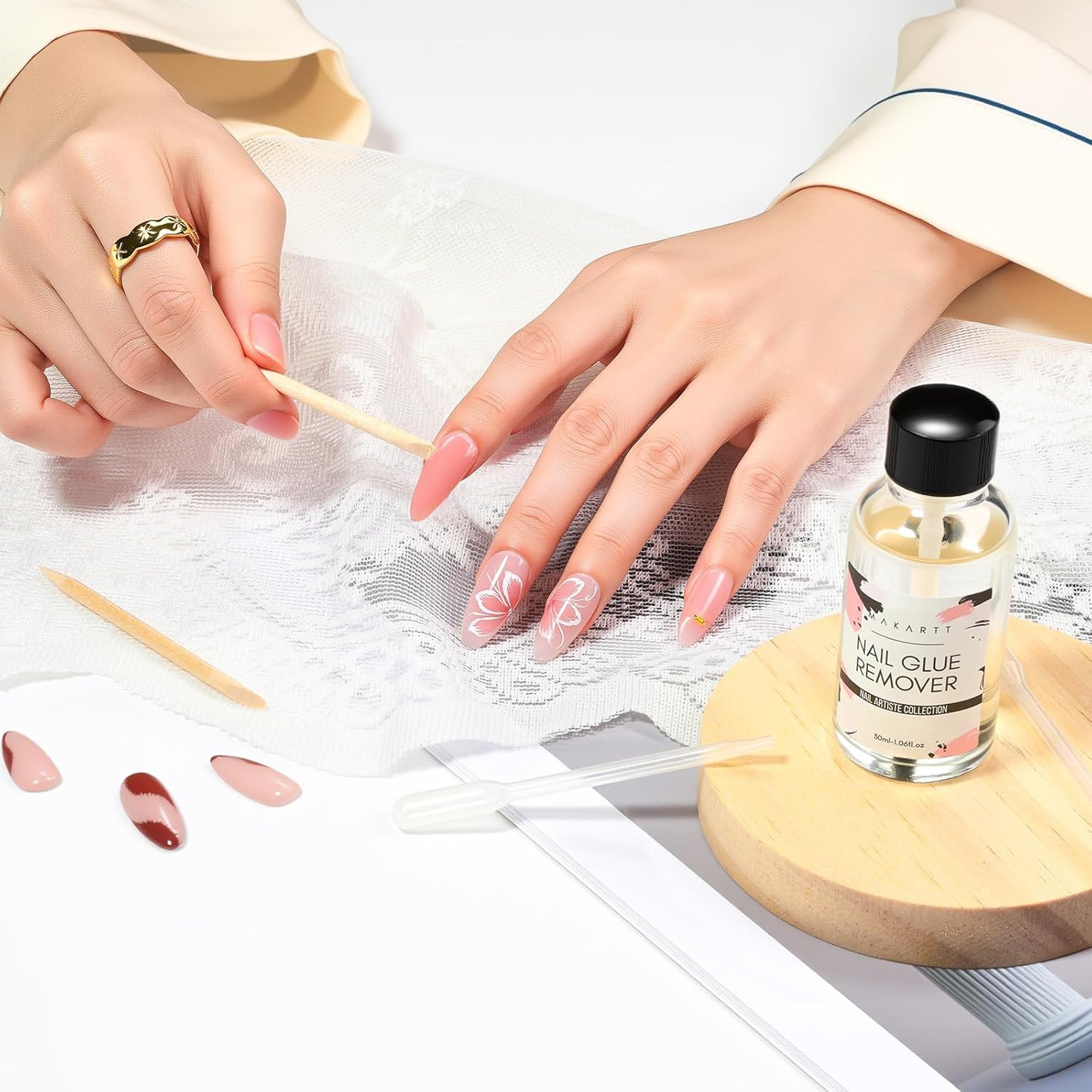Makartt Nail Glue Remover for Press on Nails – 30ML Hema-Free, Glueoff Easy Remo