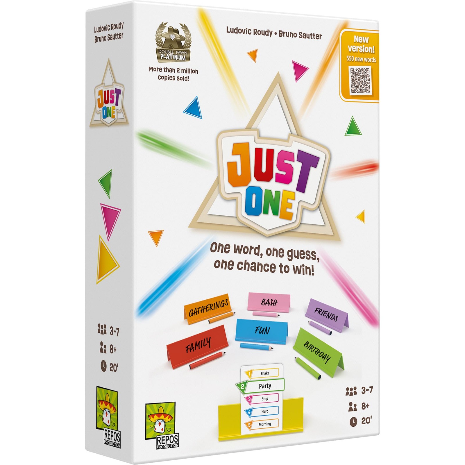Asmodee Just One Party Game (2025 Refresh) 2.1 x 6.3 x 0.1 inches, Multicolor