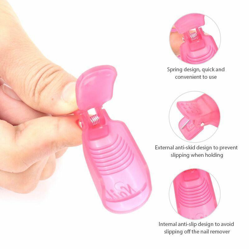 Plastic Finger Nail Art Soak Off Cap Clip UV Gel Polish Remover For Manicure NEW