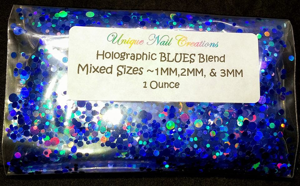 Bulk 1 OZ Holographic~DOT Shape Glitter~Multi-Sizes~U CHOOSE Color~ USA