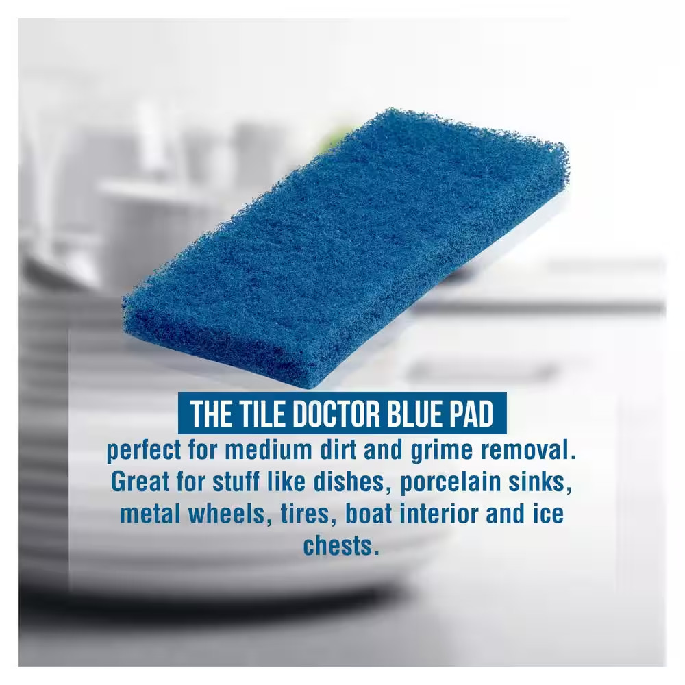 10 In. X 4.5 In. X 1 In. Medium Duty Blue Water Based Latex Resins Maximum Scrub