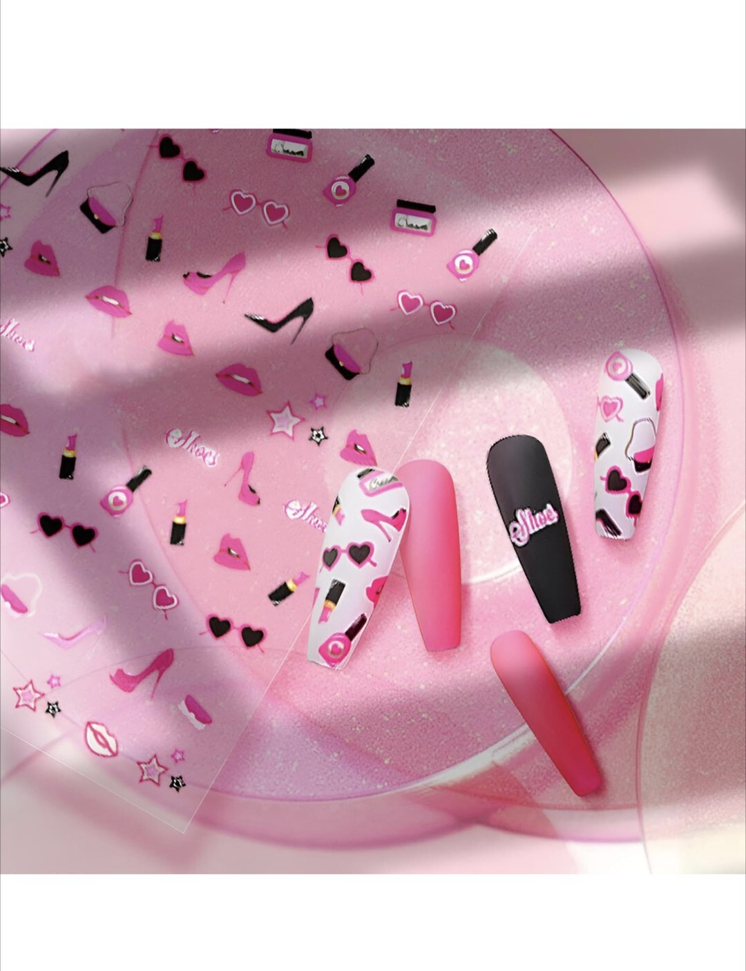 8 Sheets Valentine’s Day Nail Art Stickers