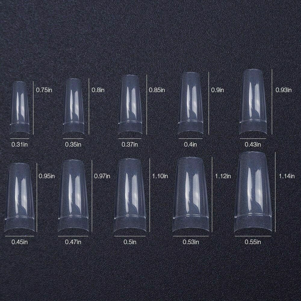 500pcs False Acrylic Nail Tips Nails Half French False Nail Art Tip Manicure Tip