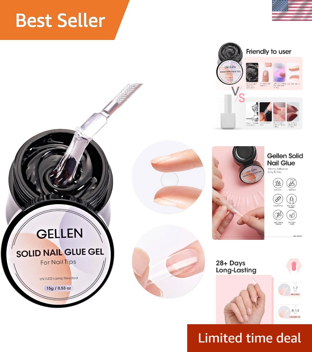 Crystal Clear 15g Nail Glue Gel – UV Cured Formula for Seamless Application