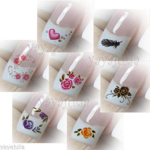 30 Nail Art Decal Water Slide Transfer Temporary Tattoos Stickers Wholesale