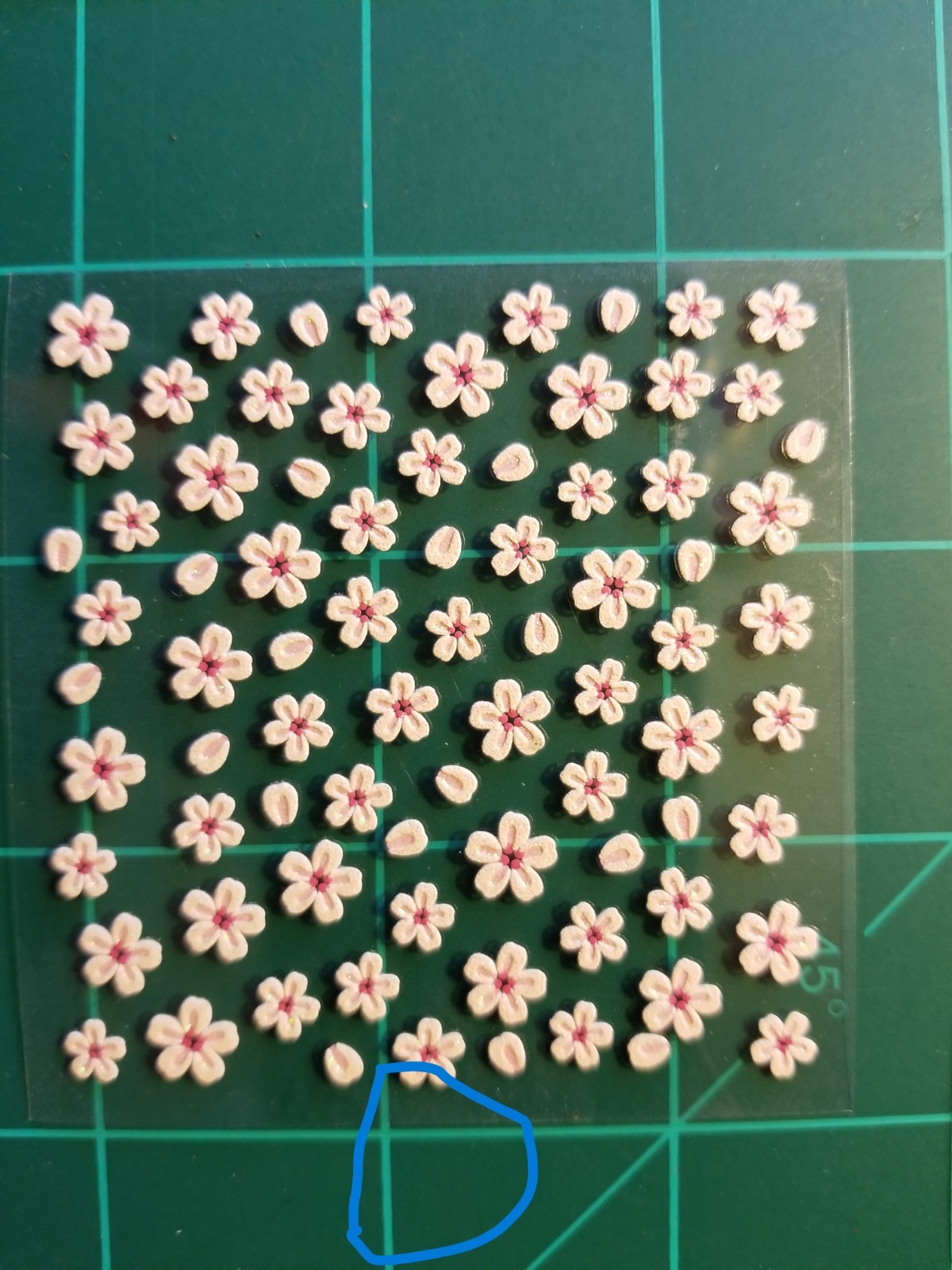 Nail decals stickers / 3D Art decor / Rose & trees bossom, 5 pcs/units. 3 x 3.5″