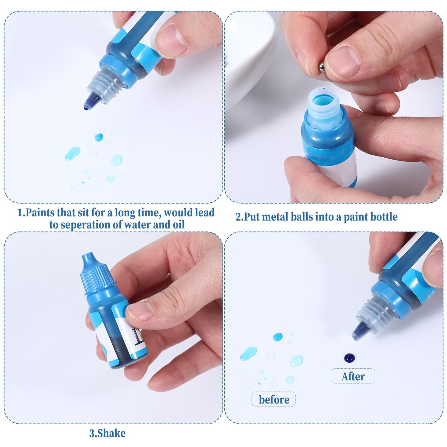 100 PCS Paint Mixing Balls, Metal Balls Stainless Steel Ball Bearings for Mod…