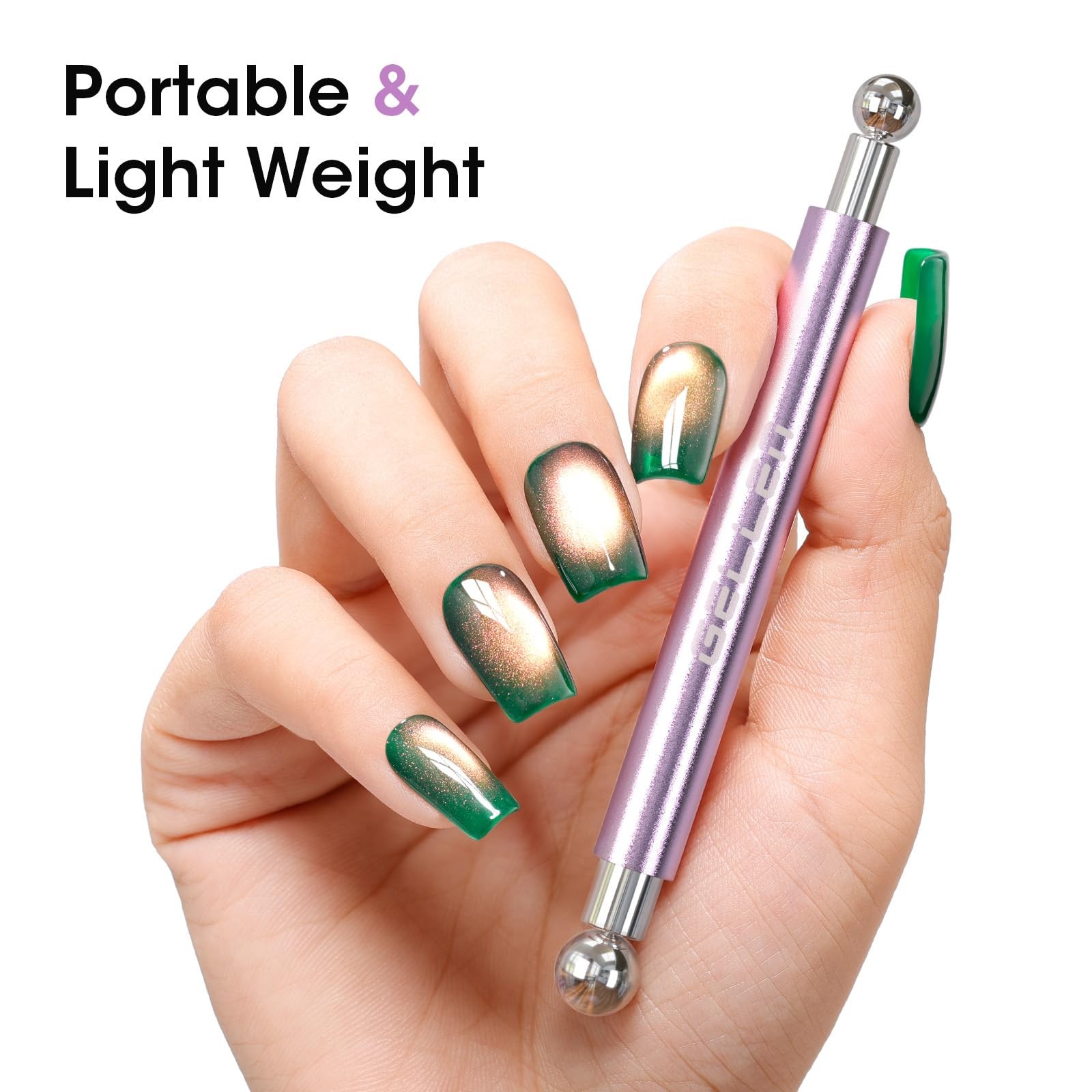 Double-Ended Cat Eye Magnet Stick for Nail – Dual Cat Eye Gel Nail Polish Stu…