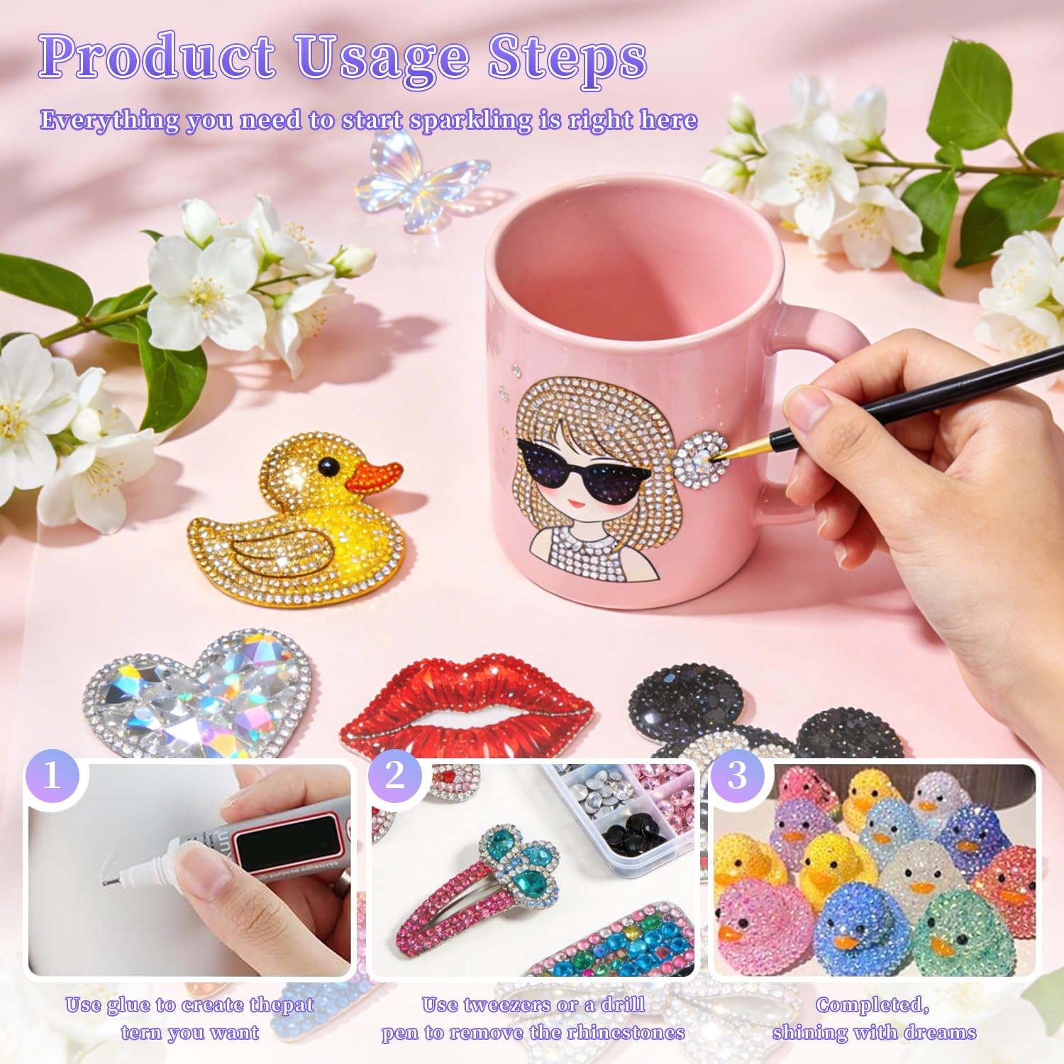 32000 Pcs Resin Rhinestones for Crafting, 40 Colors Rhinestone Kit 3mm Flatba…