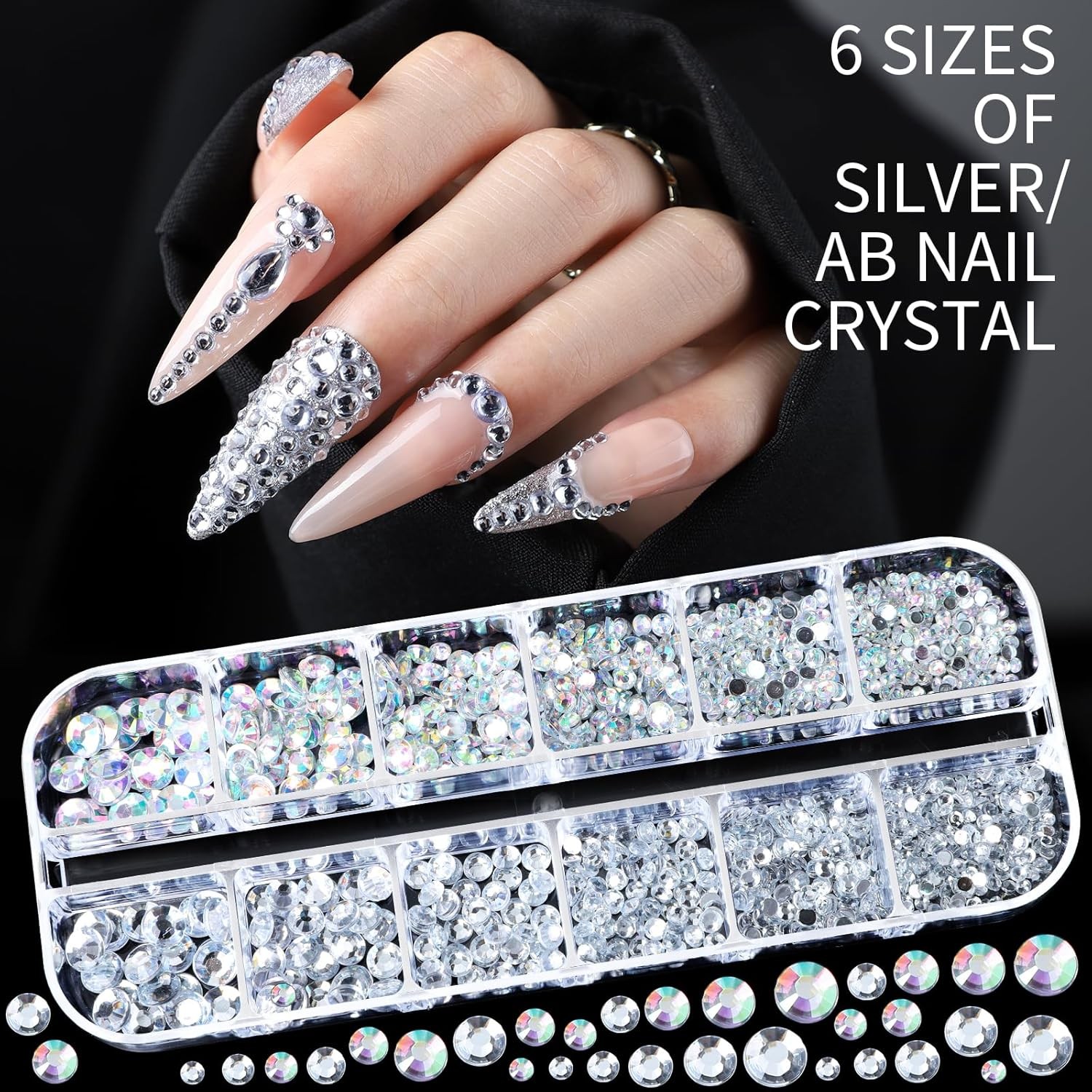 Teenitor Nail Art Kit: Charms, Gems, Stickers, Rhinestones, Pearls