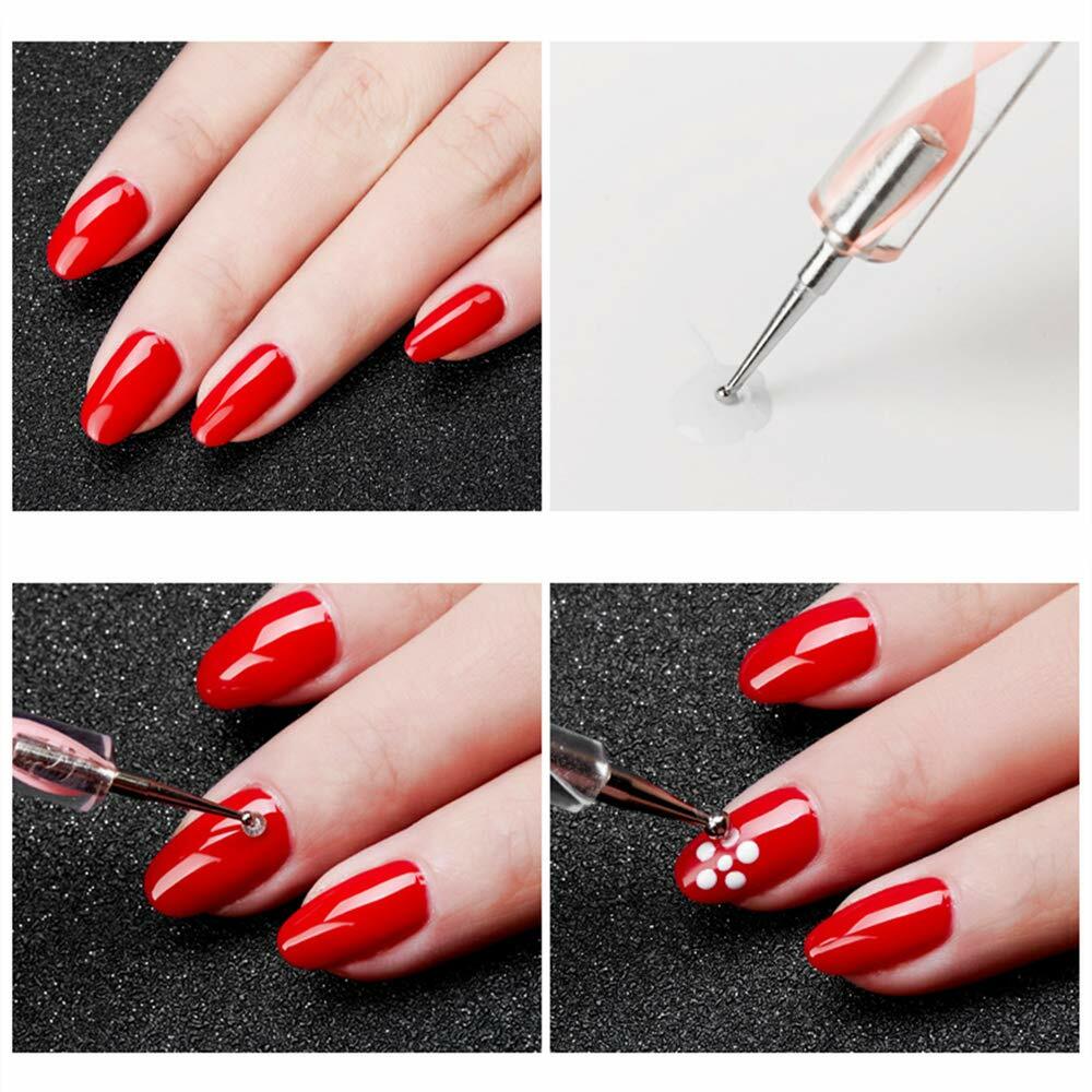 Nail Art Brushes Set 3D Nail Extension Brush Double Head Dotting Pen UV Gel Nail
