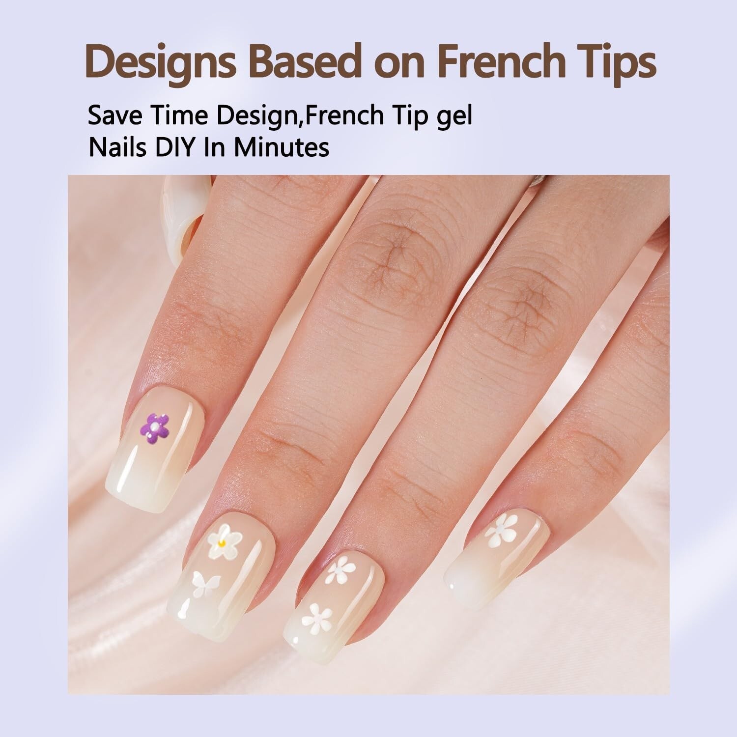 Innovative Ombre Press on Nails – 160Pcs Short Square Gel Tips, Long Lasting