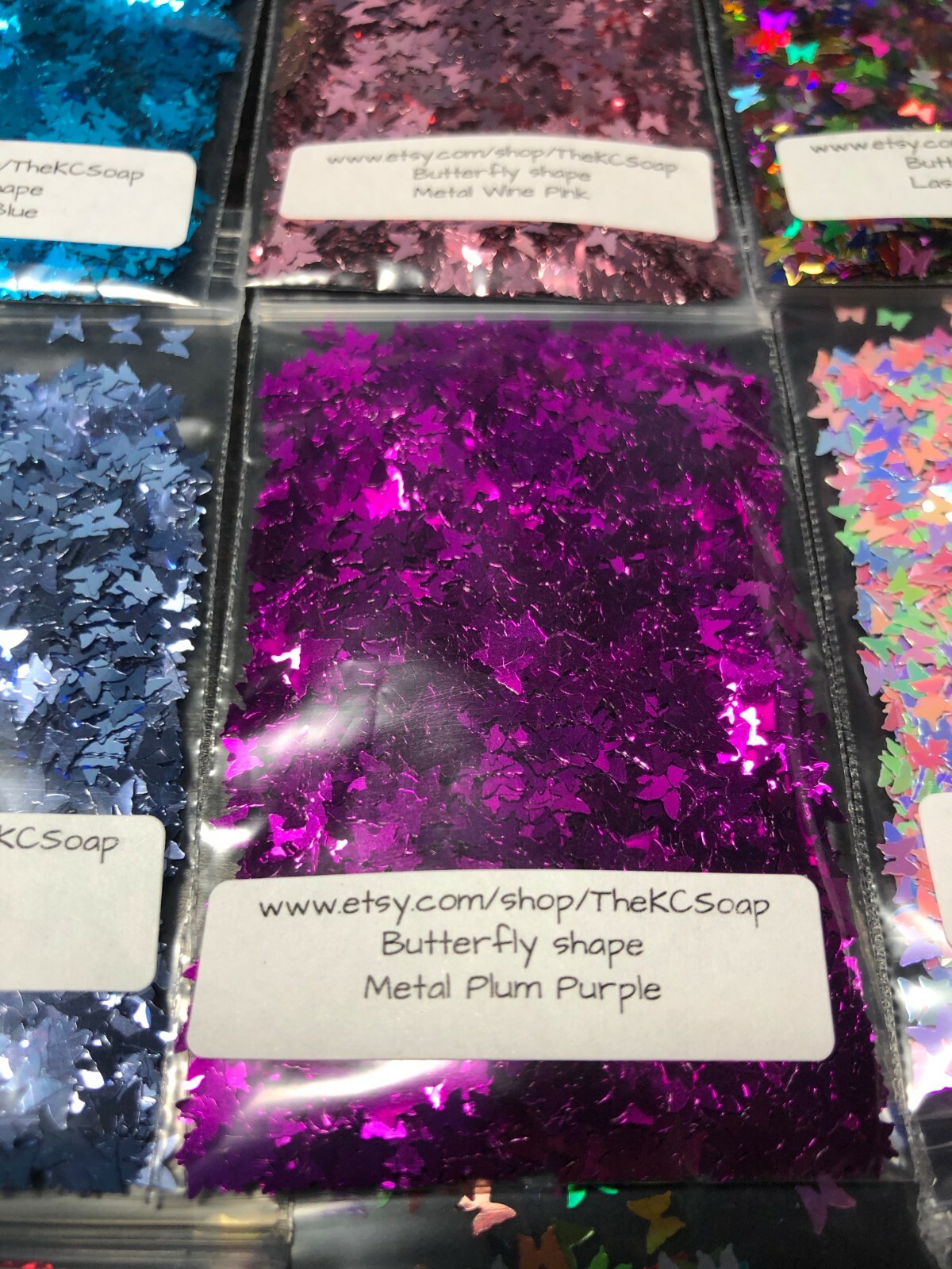 Solvent Resistant Metal BUTTERFLY Glitter Nail Art Face Crafts Epoxy US Seller
