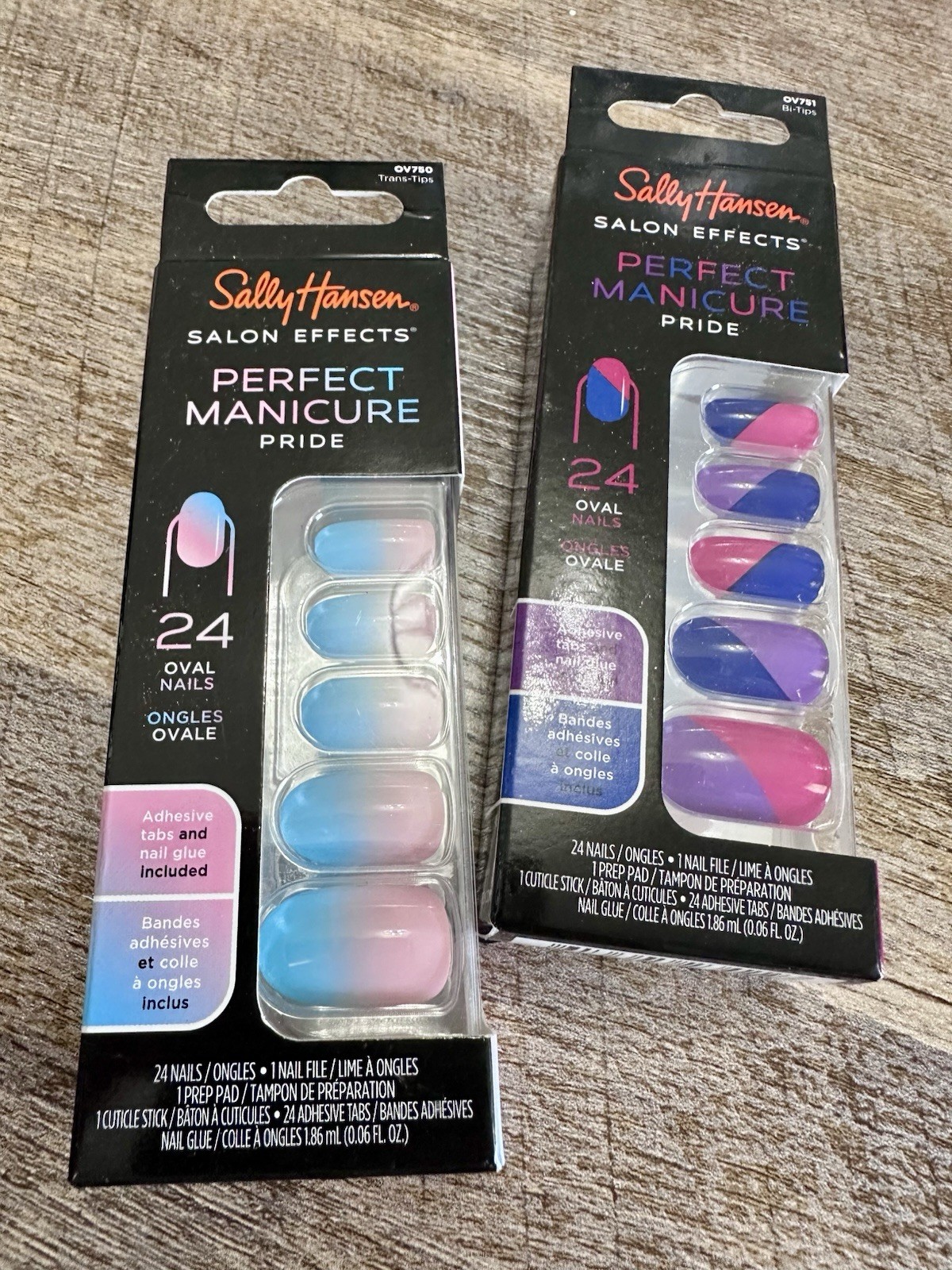 Sally Hansen Salon Effects Perfect Manicure Pride Oval Nails 2 Pack NEW