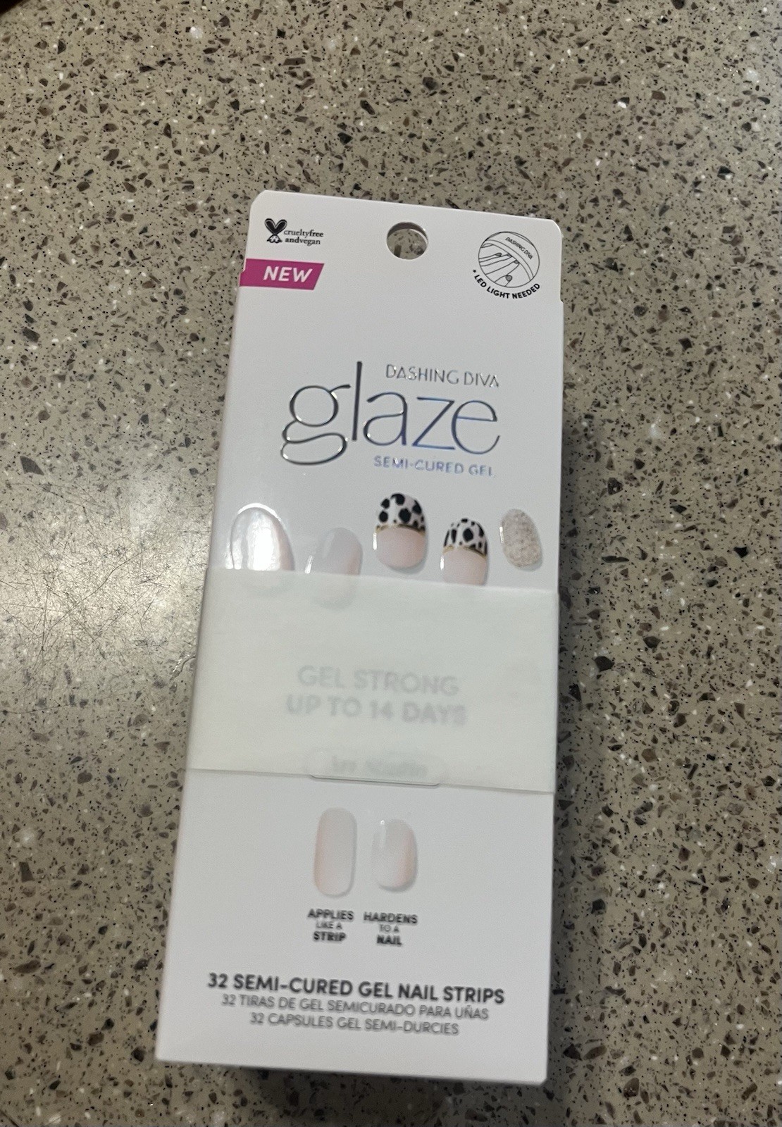 3 Pack Dashing Diva Glaze Semi-Cured Gel Nail Strips Lot of 3 32 Count in Each