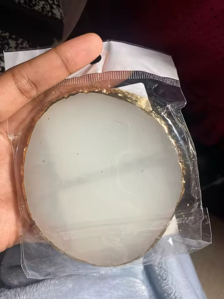 1-Pc Round Resin Agate Nail Art Palette False Nail Tips Mixing