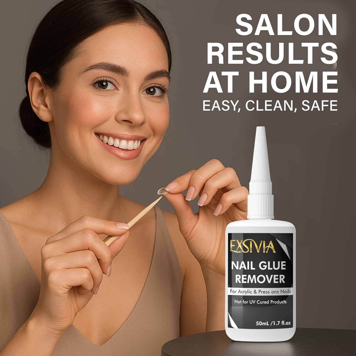 Nail Glue Remover for Press On & Glue On Nails 50mL Non-Acetone Gentle Low Od…