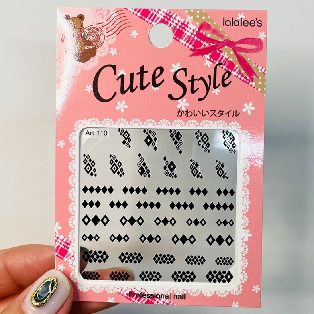 Nail Black Diamond Shape Stickers Highquality Point Black Party Vacation Beauty