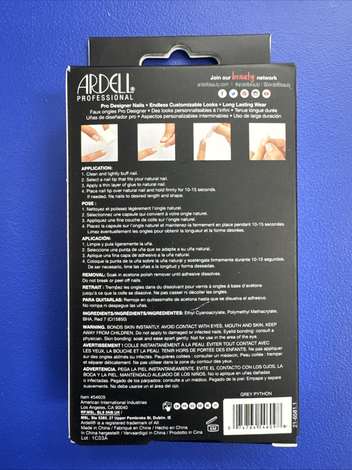Ardell Professional Nail Addict PREMIUM, 24 Nails – CHOOSE SHADE!