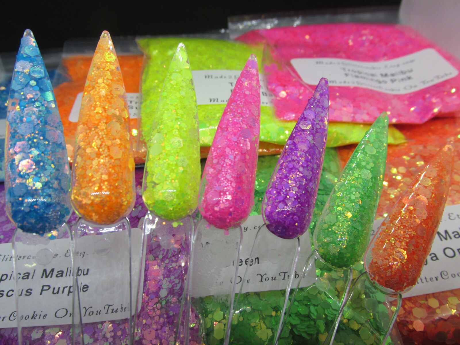 Tropical Malibu Glitter Set nails tumblers slime epoxy resin