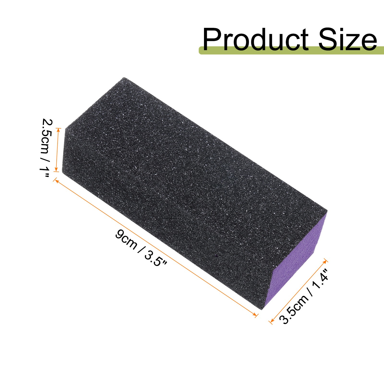 15pcs Nail Buffer Block 60/80/80 3 Sided Grit Nail File for Nail Buffing, Purple