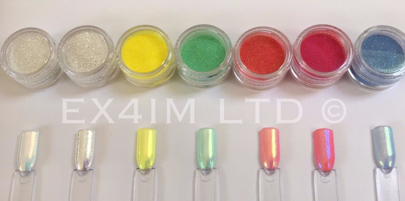 NEON EFFECT Pixel Thin NAIL ART GLITTER IRIDESCENT SEQUINS Powder Cinderella UK