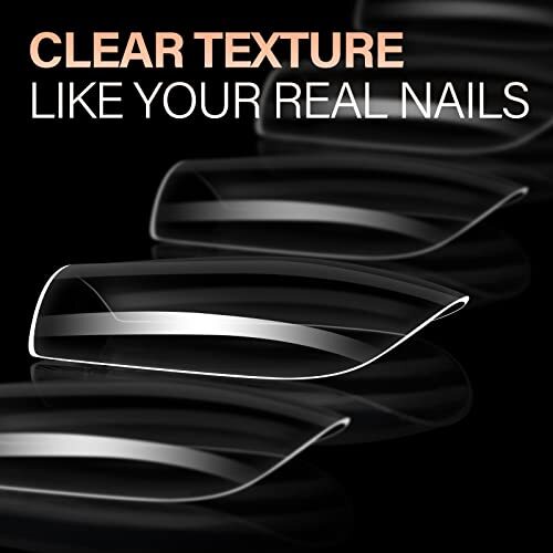 Short Square Nails Clear Gel Nail Tips False Full Cover Soft 216pcs–square