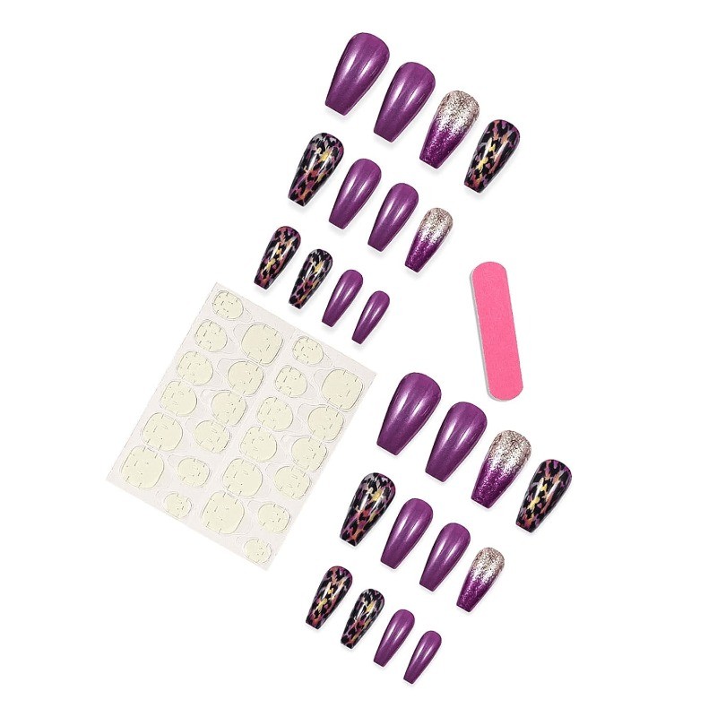 48 Pcs of Fake Nails Removable and Reusable Nail Art, Suitable for Women To Use