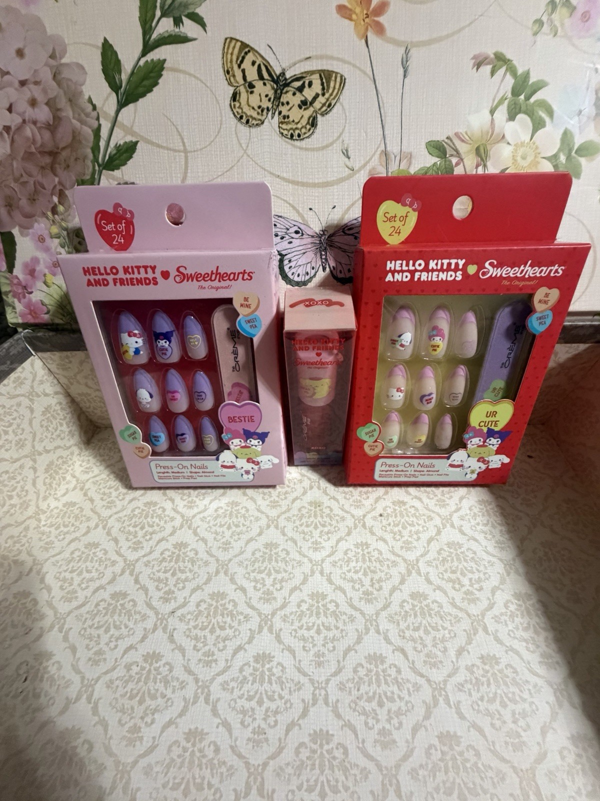 (2) The Crème Shop x Hello Kitty and Friend Press-On Nails Reusable & Lip Tint