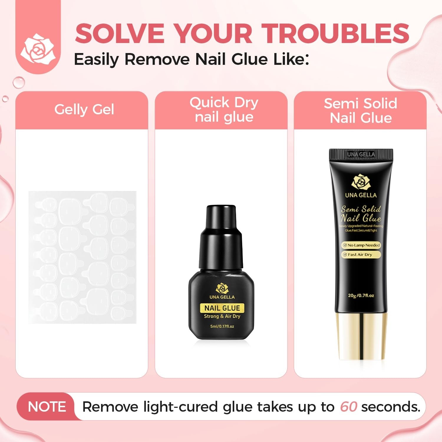 Effortless Nail Glue Removal: Acetone-Free Gel with Built-in Crowbar (30ML)