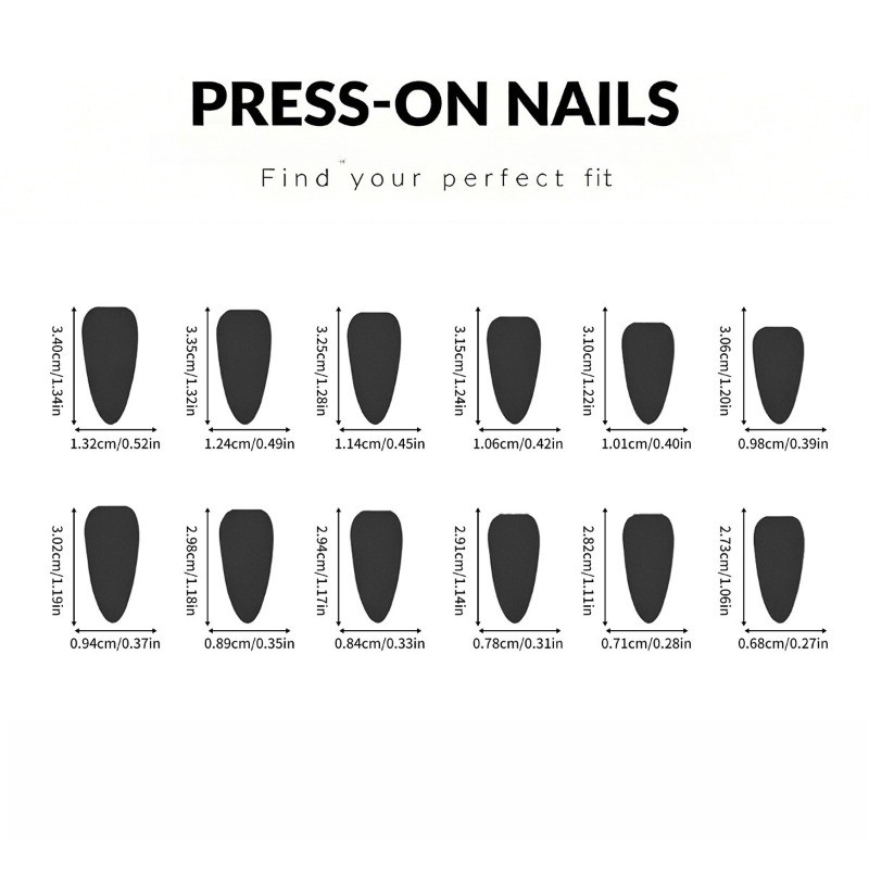 48Pcs-Long Almond Green Purple Gradient Gold Line Water Pearl Press on Nails Set