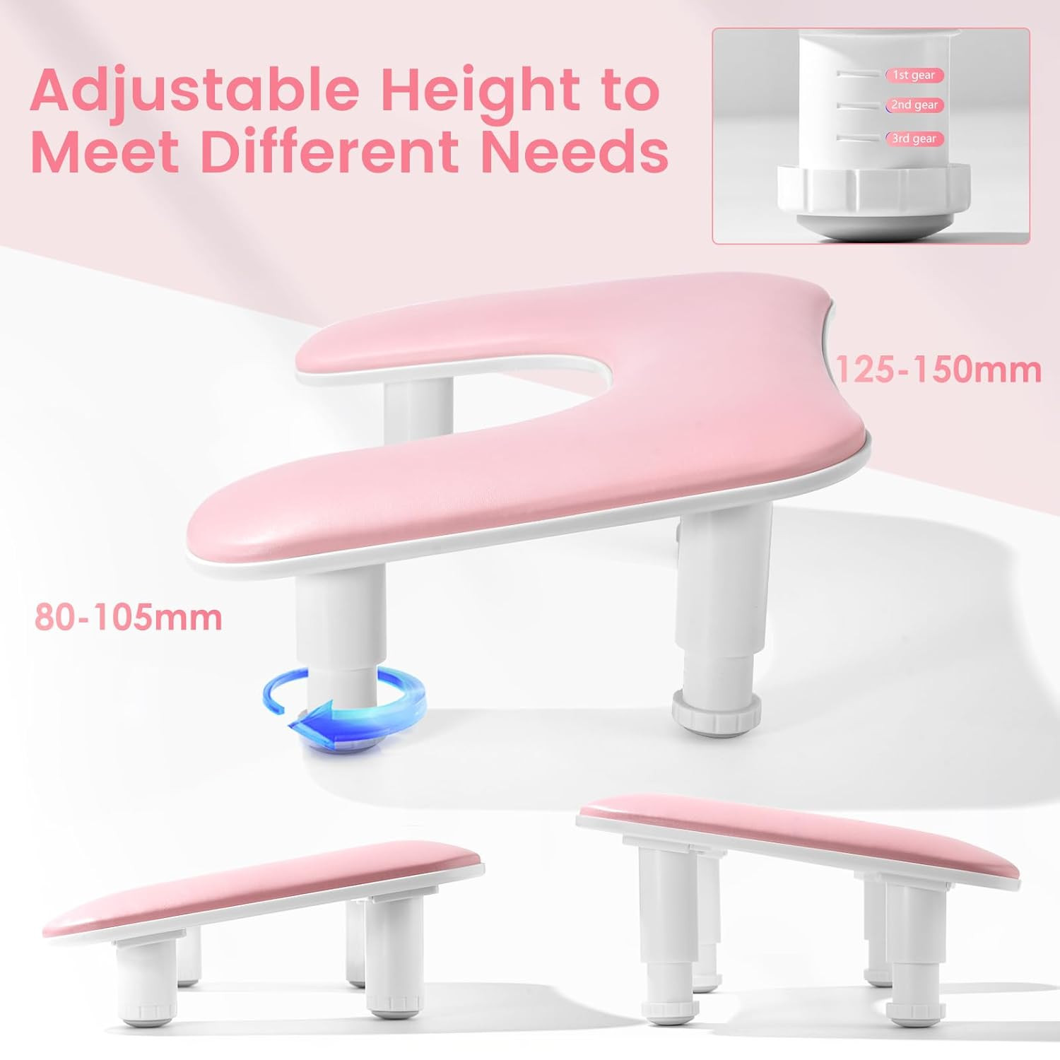Big Arm Rest for Nails Tech: 2Nd Generation U-Shaped Manicure Nail Arm Rest Stan